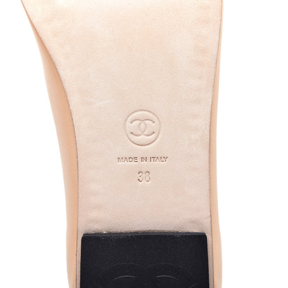 Chanel Fantasy Goatskin CC Mocassin Loafers 38 Beige White 6 of 9
