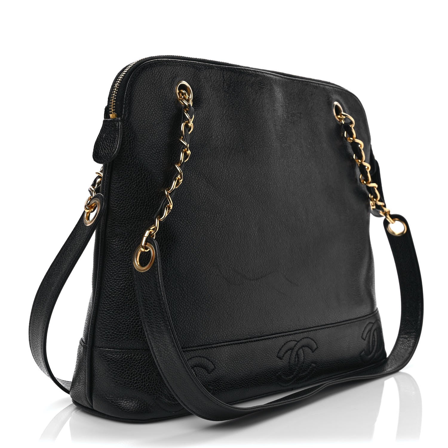 Chanel Caviar CC Shoulder Bag Black 2 of 8