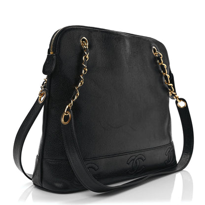 Chanel Caviar CC Shoulder Bag Black 2 of 8