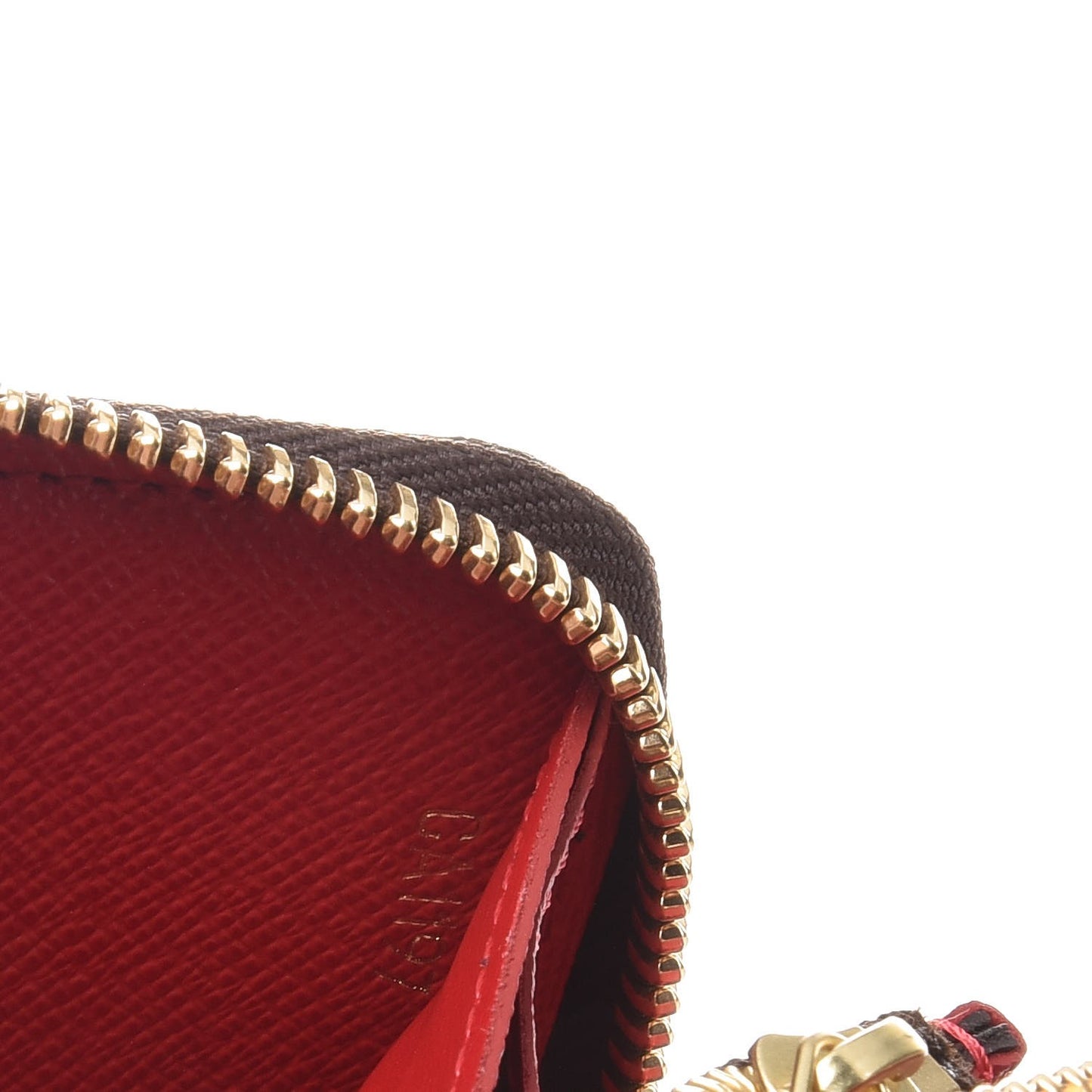 Damier Ebene Clemence Wallet Cherry