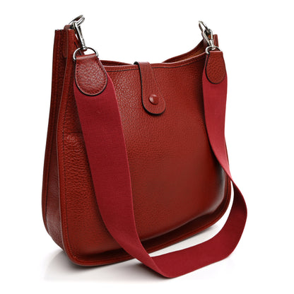 Hermes Buffle Skipper Evelyne GM Rouge H 3 of 11