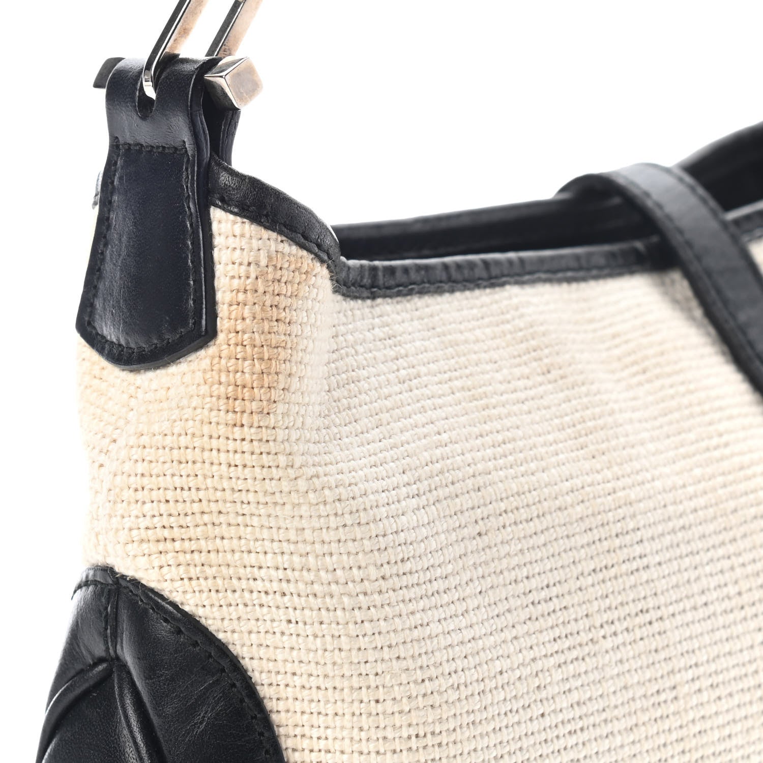 Gucci Canvas Calfskin Jackie O Hobo Black Tan 10 of 11