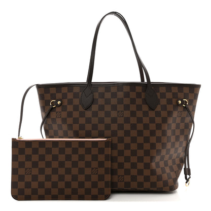 Louis Vuitton LOUIS VUITTON Damier Ebene Neo Neverfull MM Rose Ballerine 3 of 11