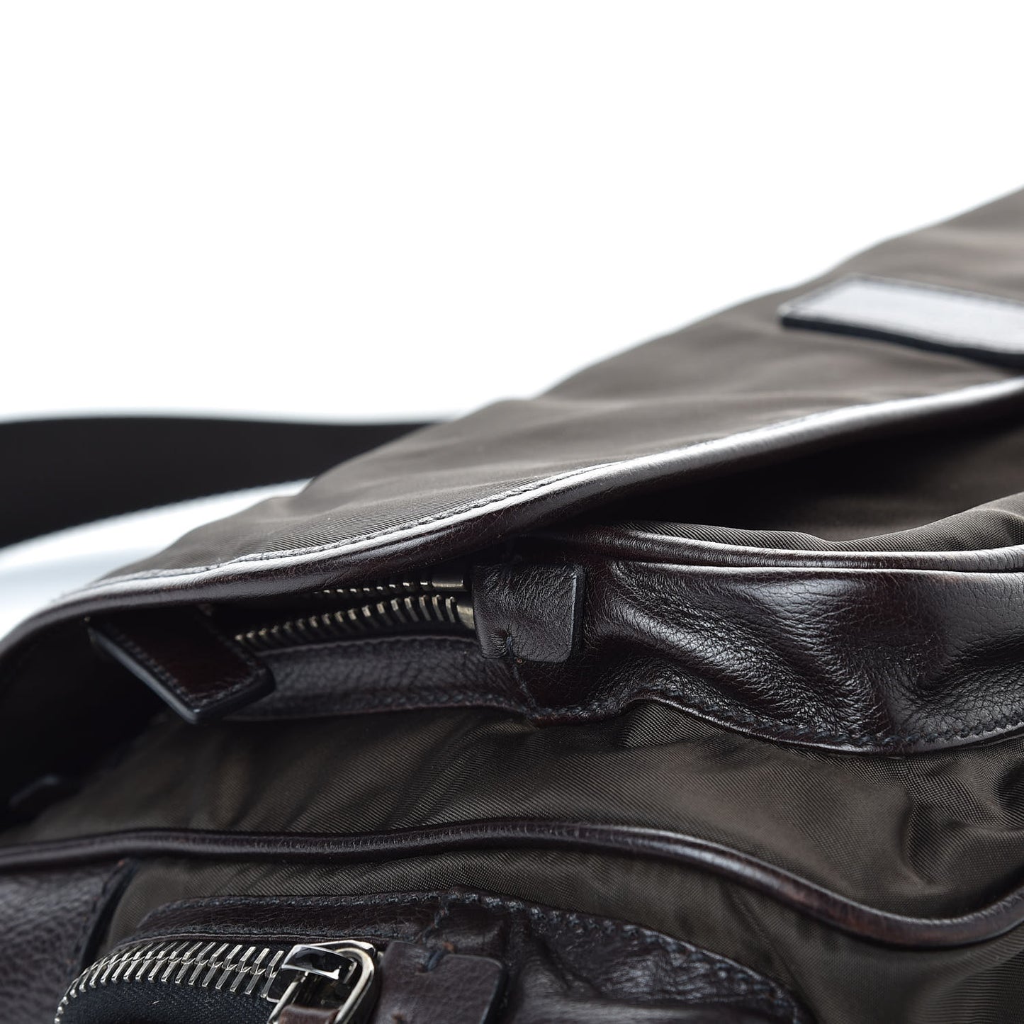 Tessuto Nylon Mix Messenger Bag Ebano