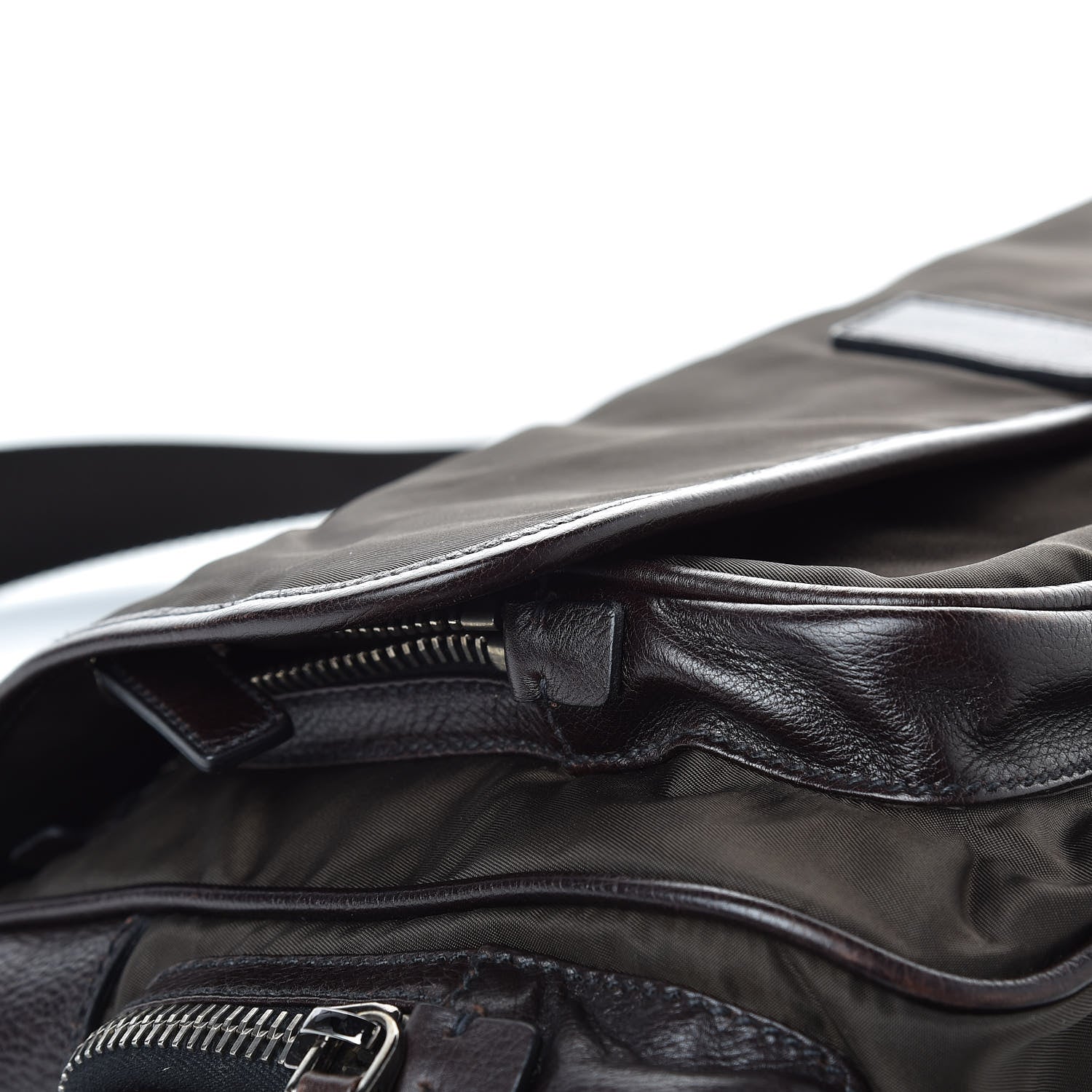 Prada Tessuto Nylon Mix Messenger Bag Ebano 11 of 11