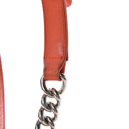 Chanel Patent Calfskin Quilted Small Plexiglass Boy Flap Orange 17 of 17