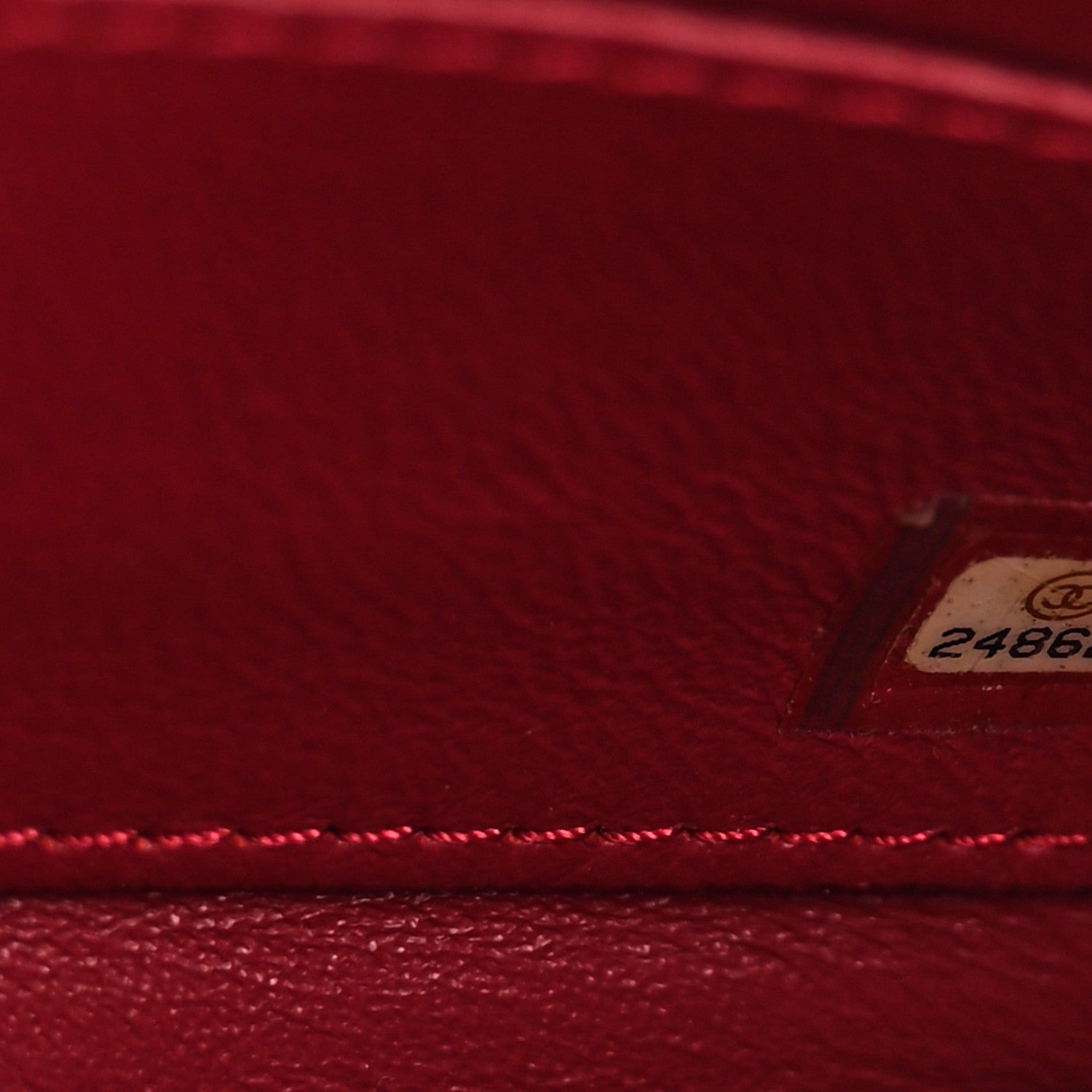 Chanel Caviar Quilted Large CC Filigree Vanity Case Burgundy 7 of 10