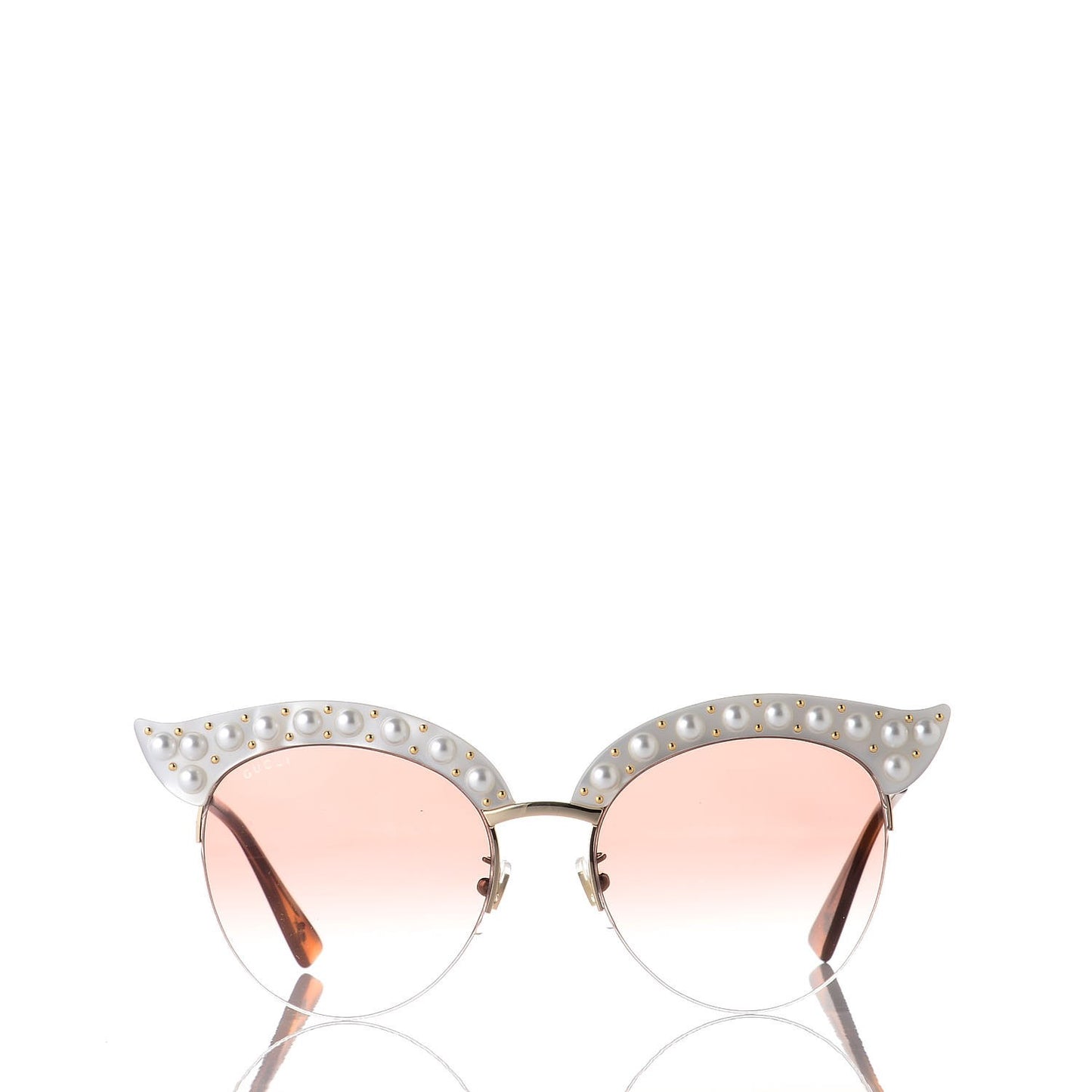 Pearl Cat Eye Sunglasses GG0212S White
