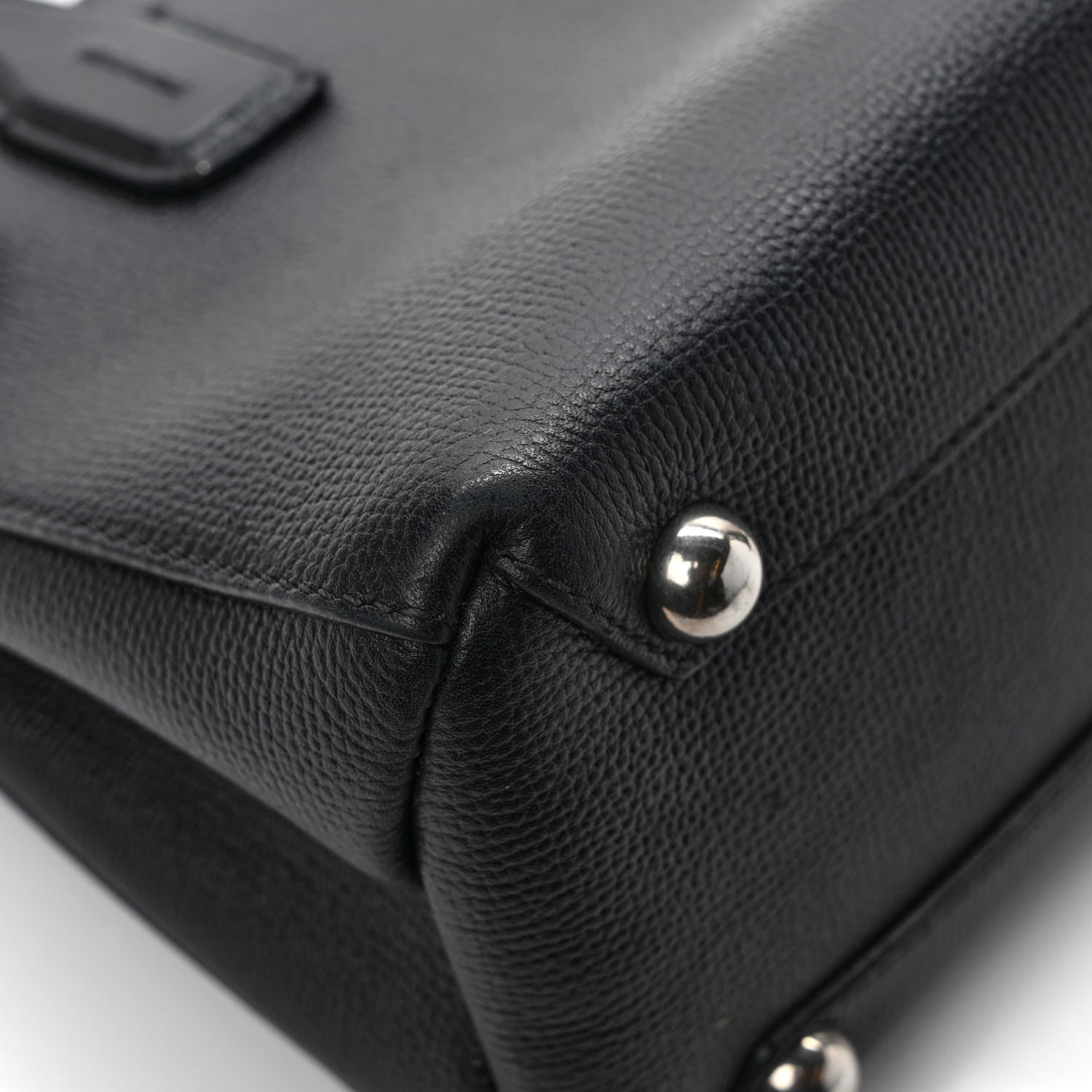 Burberry Derby Calfskin House Check Small Banner Tote Black 11 of 12