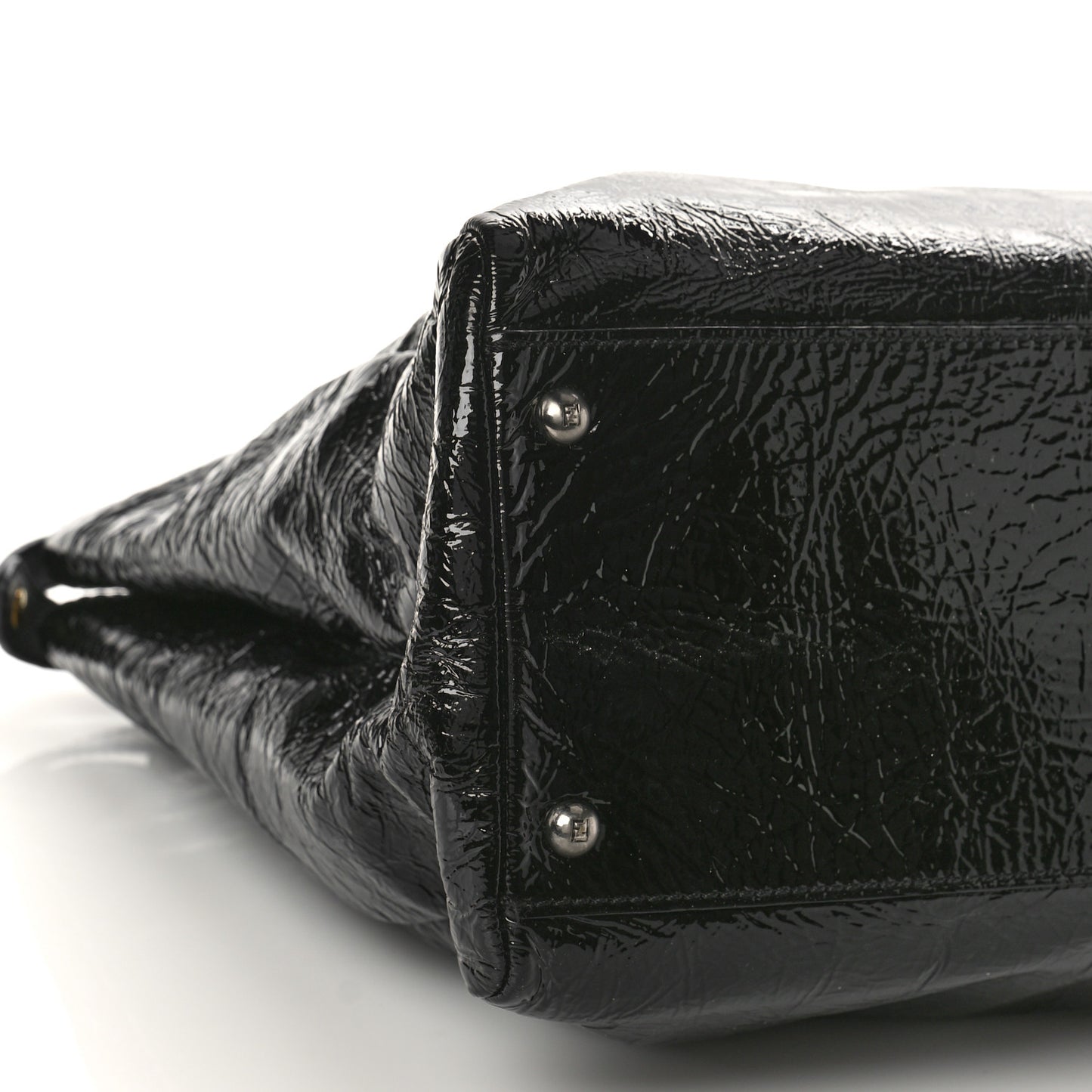 Patent Large Peekaboo Iconic Satchel Black