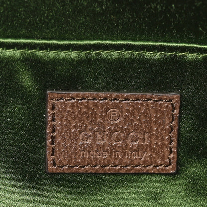 Gucci Monogram Textured Dollar Calfskin Heavy Grosgrain Web Small Maxi Horsebit Chain Shoulder Bag Beige Ebony New Acero 6 of 9