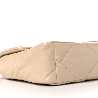 Chanel Lambskin Quilted Large Chanel 19 Flap Beige 7 of 9