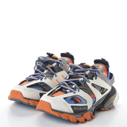 Balenciaga Mesh Nylon Womens Track Sneakers 36 Gris Orange White 3 of 8