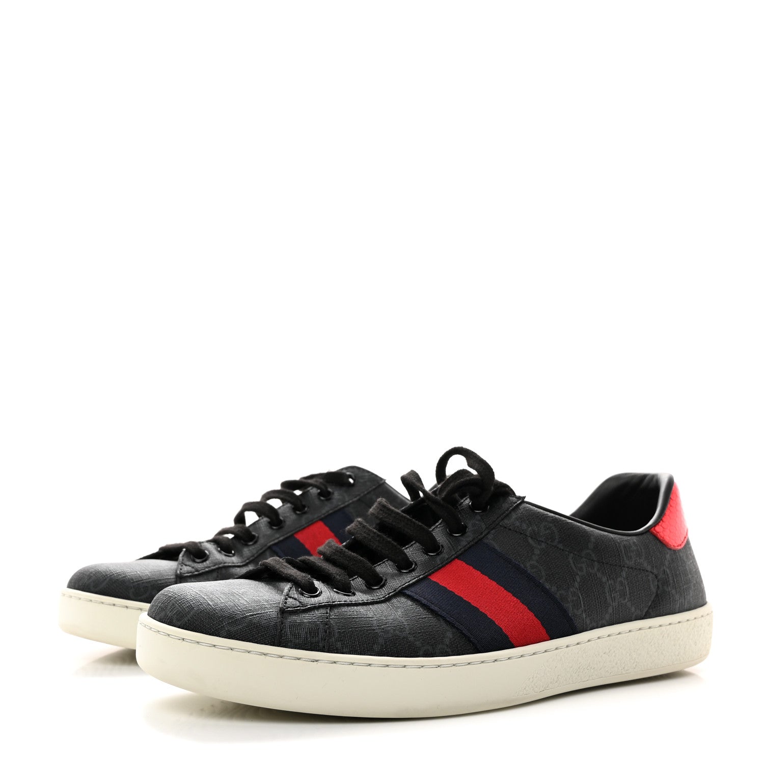 Gucci GG Supreme Monogram Ayers Web Mens New Ace Sneakers 9.5 Black 3 of 10