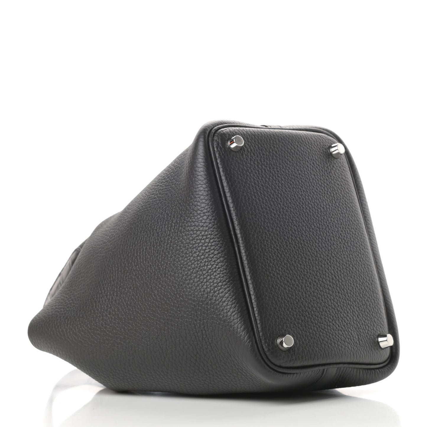 Taurillon Clemence Matte Alligator Picotin Lock Touch 18 PM Black