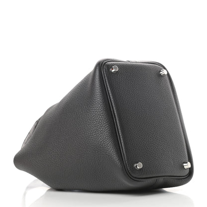 Hermes Taurillon Clemence Matte Alligator Picotin Lock Touch 18 PM Black 4 of 11