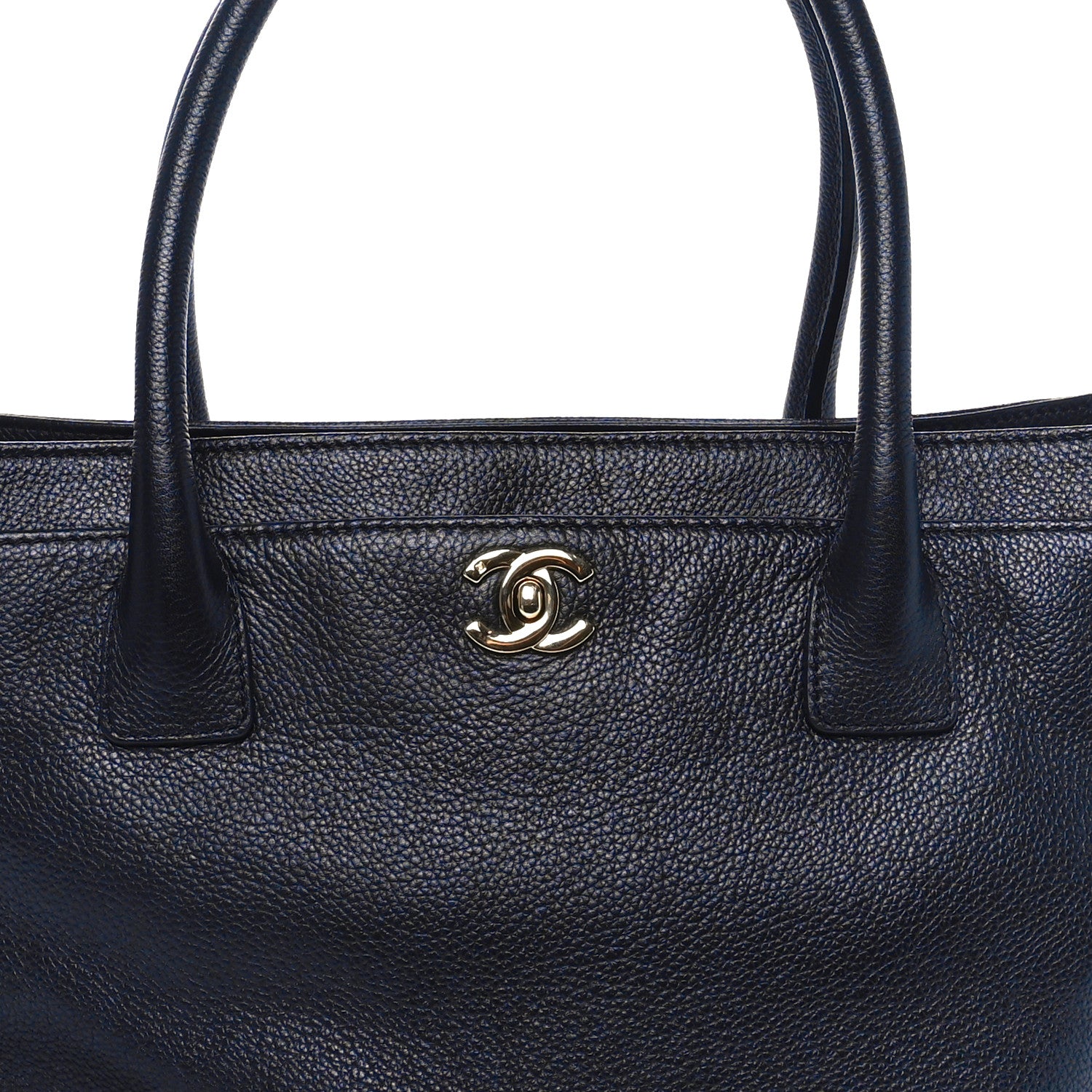 Chanel Calfskin Cerf Executive Shopper Tote Black 8 of 10