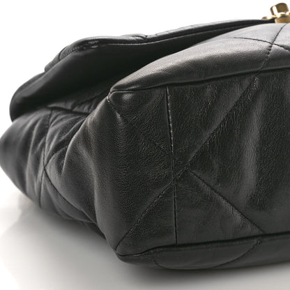 Chanel Goatskin Quilted Large Chanel 19 Flap Black 9 of 12