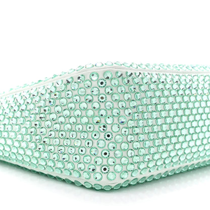 Prada Satin Crystal Mini Re-Edition 2000 Bag Acqua 7 of 12