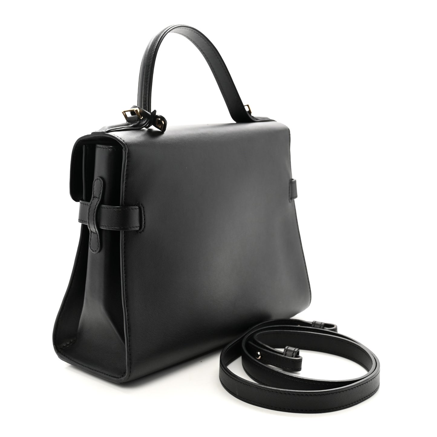Calfskin MM Tempete Satchel Black