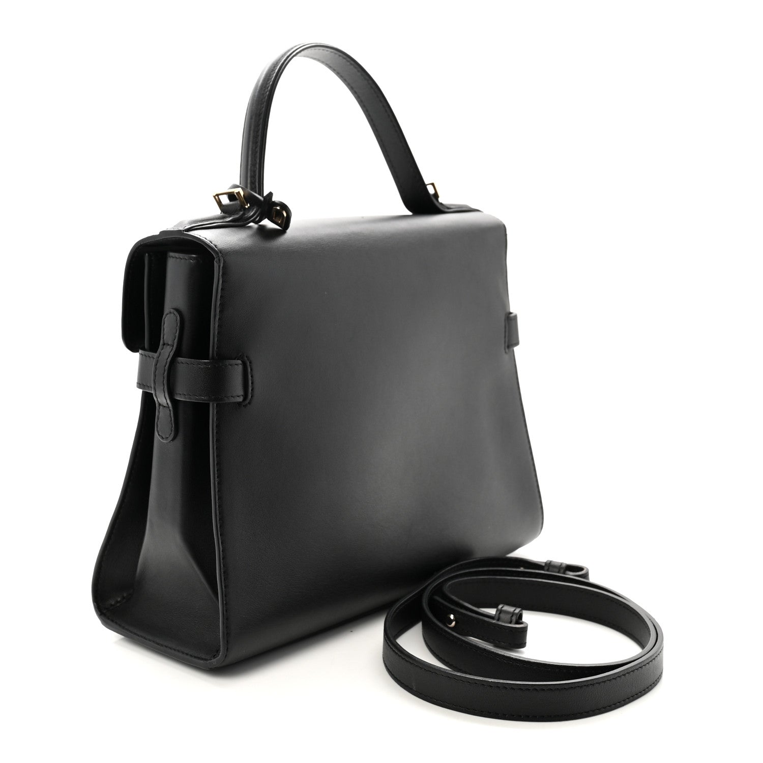 Delvaux Calfskin MM Tempete Satchel Black 3 of 10
