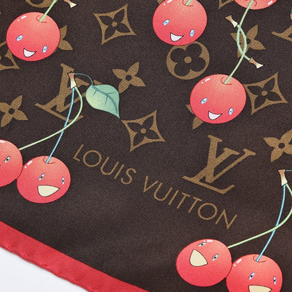 Louis Vuitton Silk Monogram Cerises Scarf 4 of 6