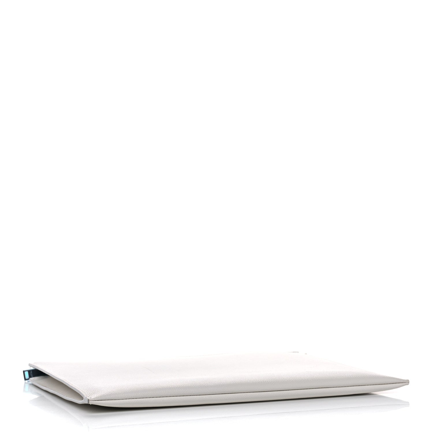 Saint Laurent Grain de Poudre Zipped Document Holder White 5 of 12