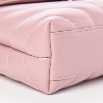 Saint Laurent Calfskin Y Quilted Monogram Toy Loulou Crossbody Bag Tender Pink 10 of 11