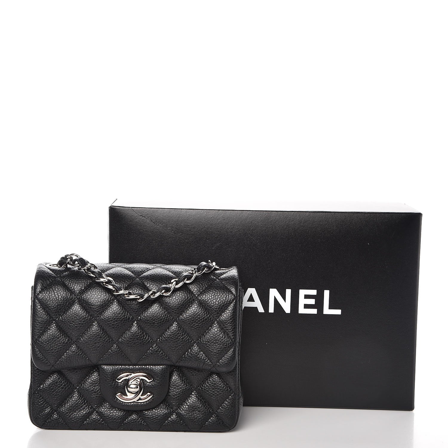 Chanel Caviar Quilted Mini Square Flap Black 9 of 9