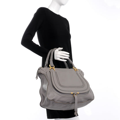 Chloe Calfskin Large Marcie Satchel Cashmere Grey 2 of 12