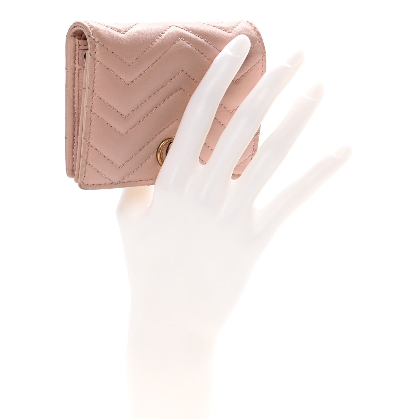 Calfskin Matelasse GG Marmont Card Case Wallet Perfect Pink