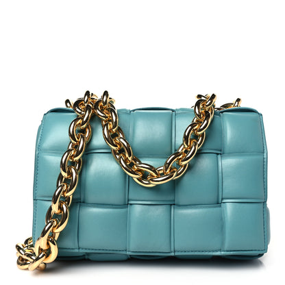 Bottega Veneta Lambskin Maxi Intreccio Padded Chain Cassette Crossbody Bag Linoleum 1 of 10