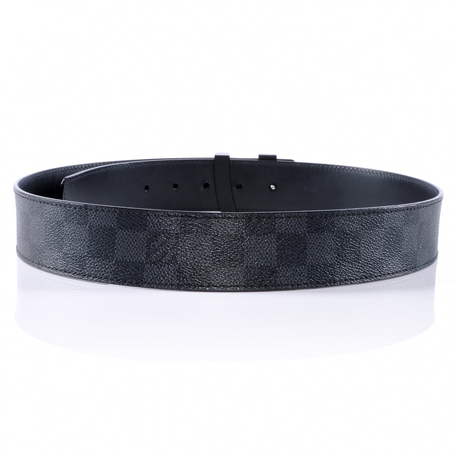 Louis Vuitton Damier Graphite LV Initiales Belt 85 34 2 of 6