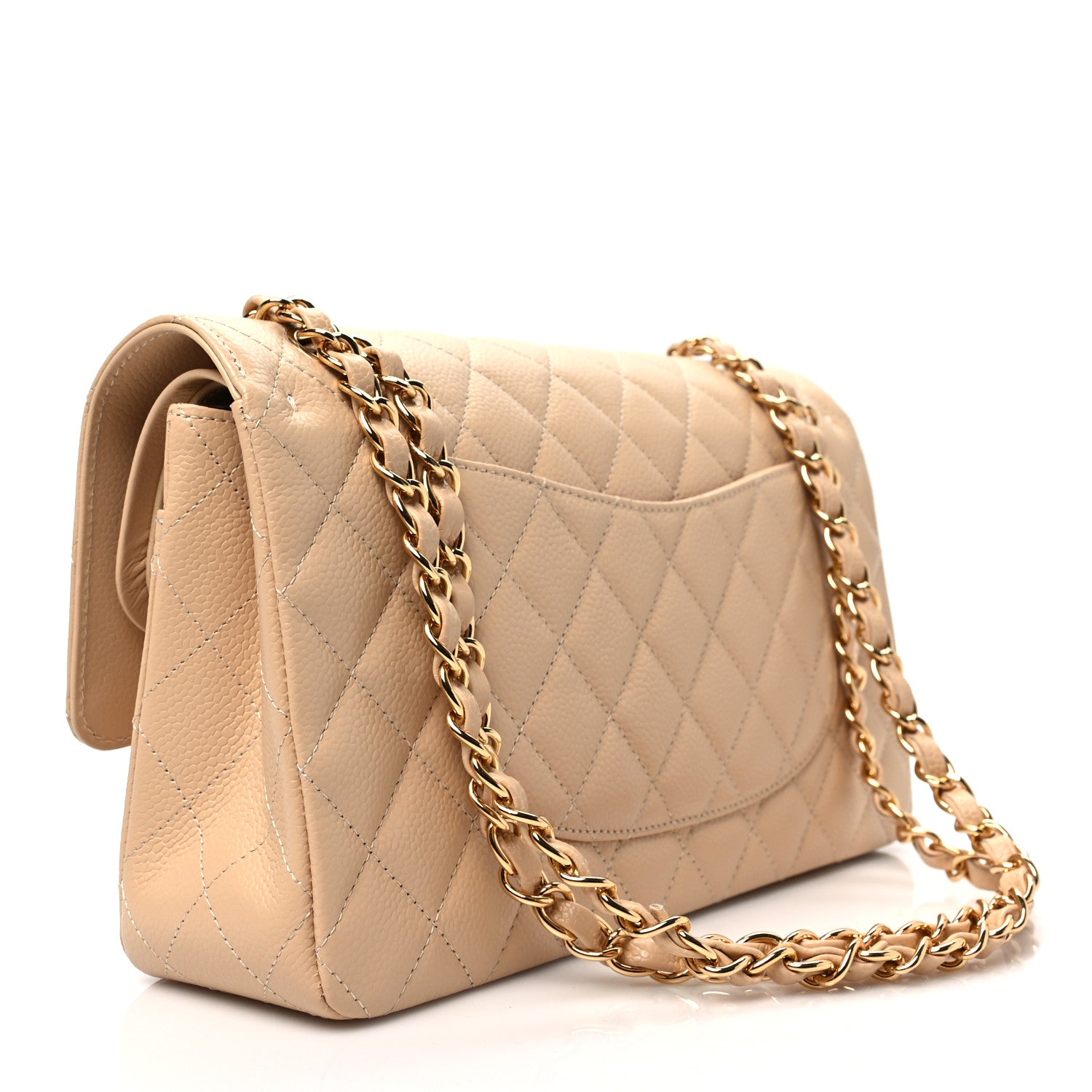 Chanel Caviar Quilted Medium Double Flap Beige Clair 3 of 8