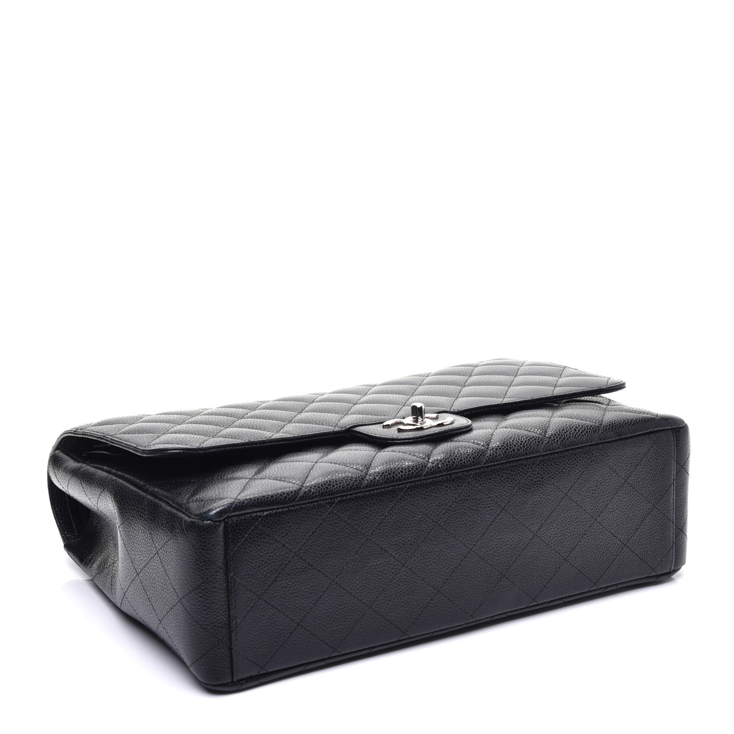 Caviar Quilted Maxi Double Flap Black