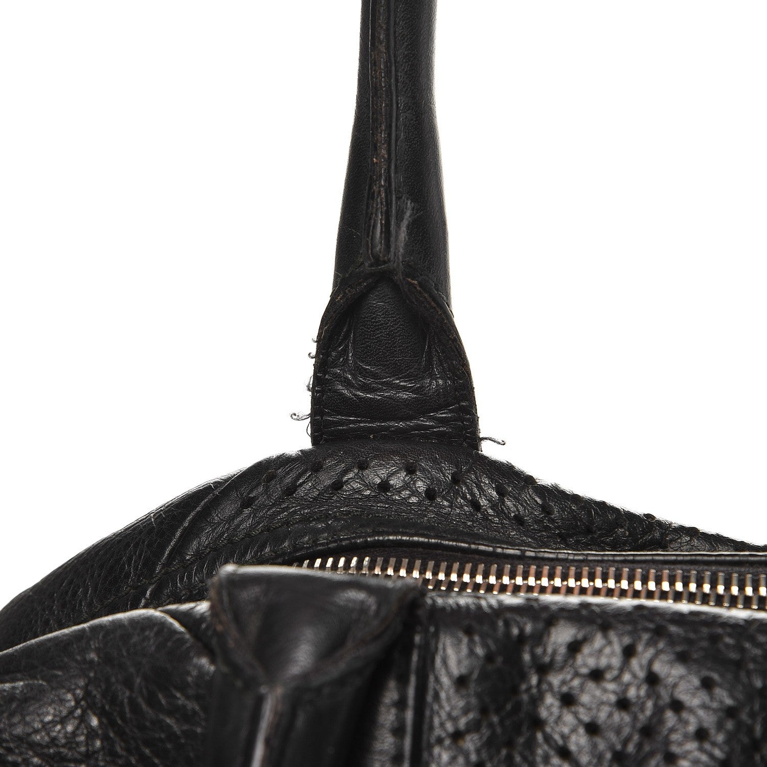 Saint Laurent Perforated Calfskin Medium Easy Y Sac Black 9 of 13