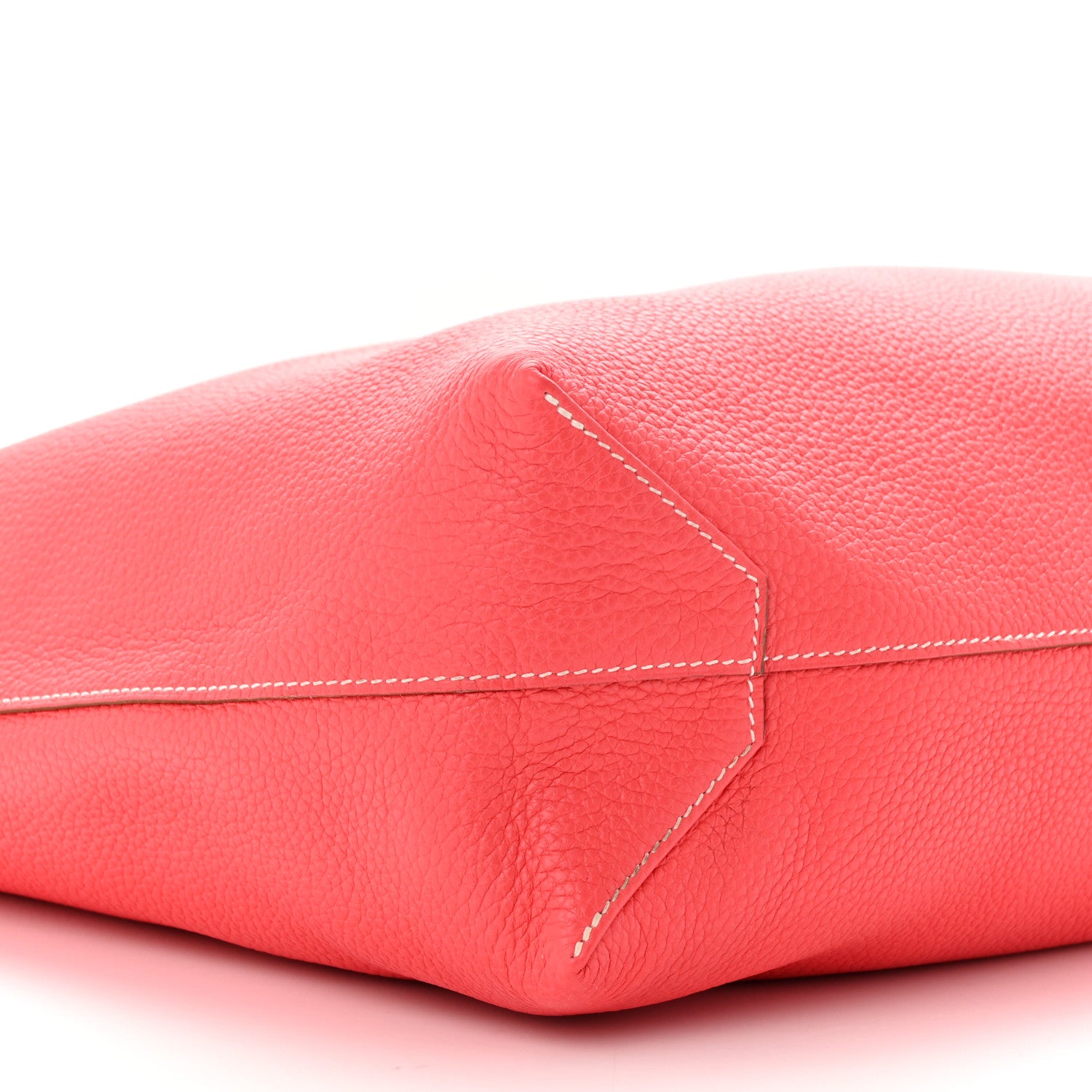 Hermes Taurillon Clemence Double Sens 45 Reversible Tote Rouge Casaque Rose Jaipur 14 of 19