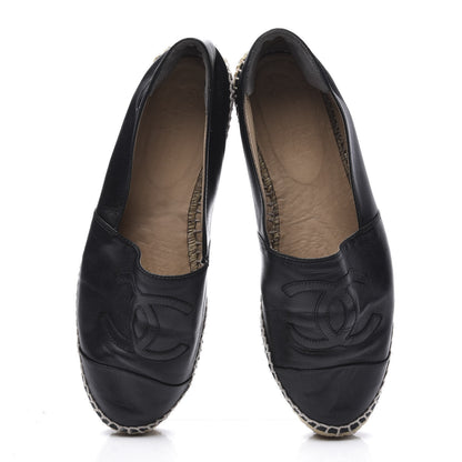 Chanel Lambskin CC Espadrilles 42 Black 5 of 10