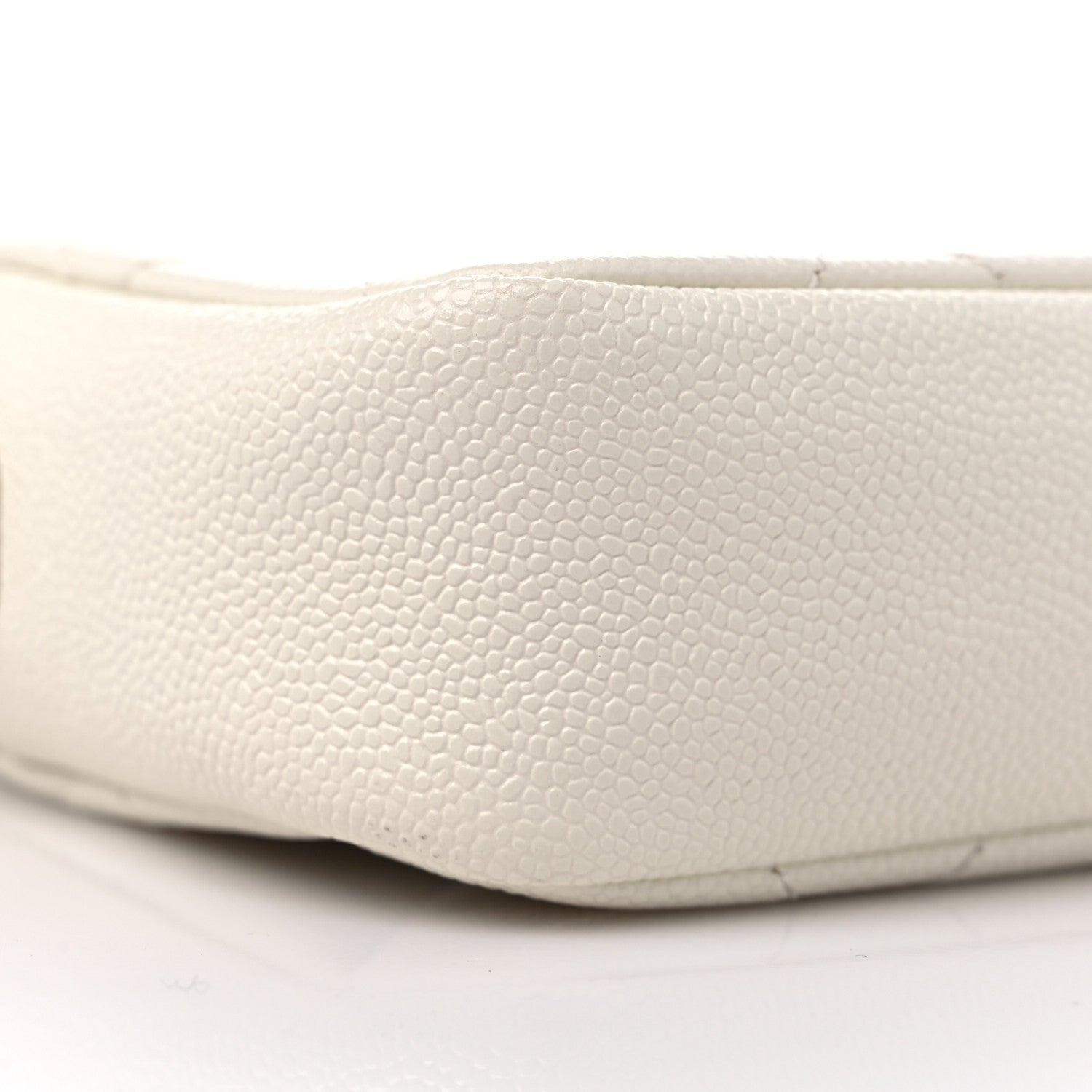 Chanel Shiny Caviar Quilted Chain Melody Camera Bag White 8 of 10