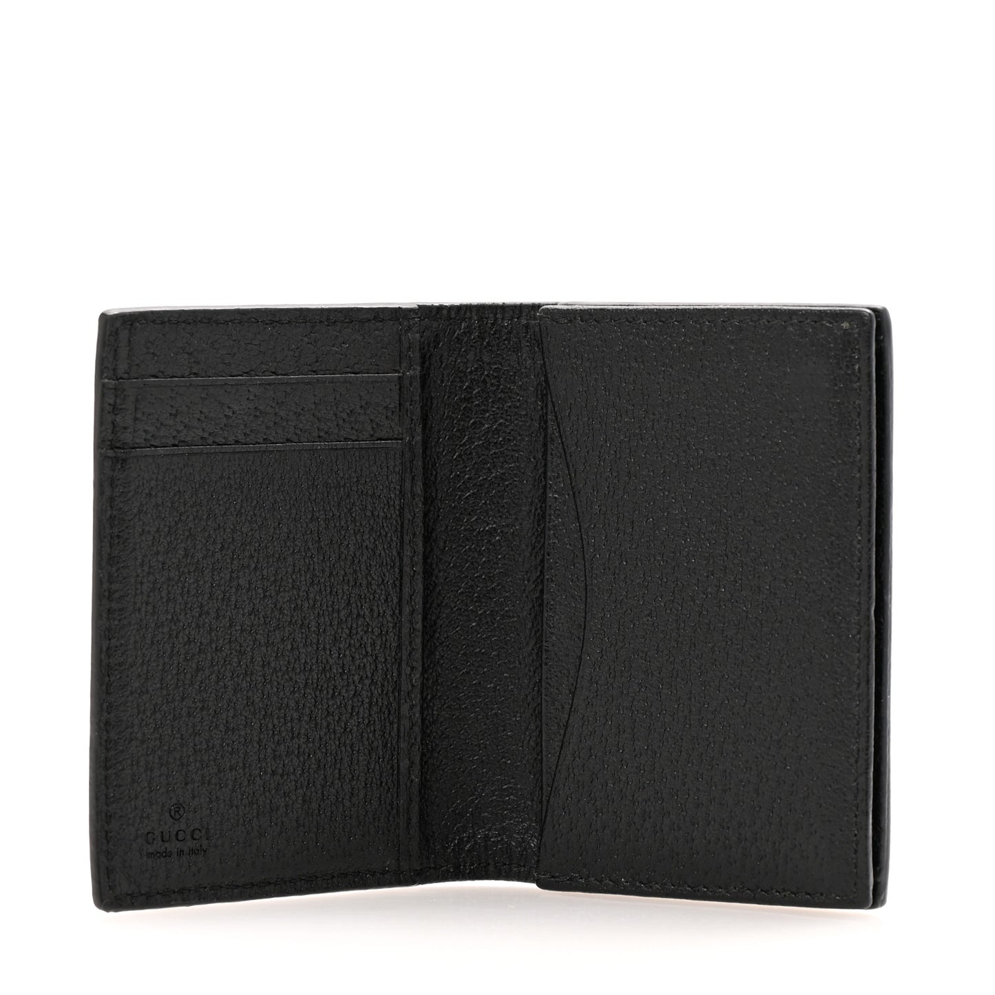 Calfskin Boar Effect GG Marmont Card Case Black