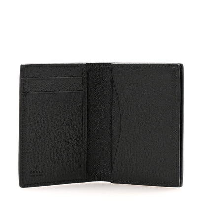 Gucci Calfskin Boar Effect GG Marmont Card Case Black 5 of 9