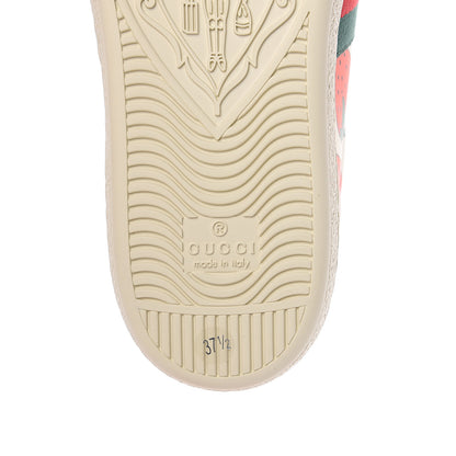 Gucci Calfskin Web Strawberry Print Womens Ace Sneakers 37.5 Ivory Red Green 8 of 11