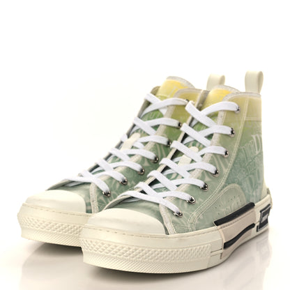 Christian Dior X SHAWN STUSSY Technical Canvas Dior All Over Mens B23 High Top Sneakers 42 Green Beige 2 of 6
