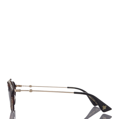 Gucci Crystal Cat Eye Glasses GG0215O Havana 4 of 8