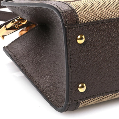 Gucci Monogram Jumbo GG Textured Dollar Calfskin Mini Diana Tote Bag Camel Ebony New Acero Pomegranate Red 9 of 10