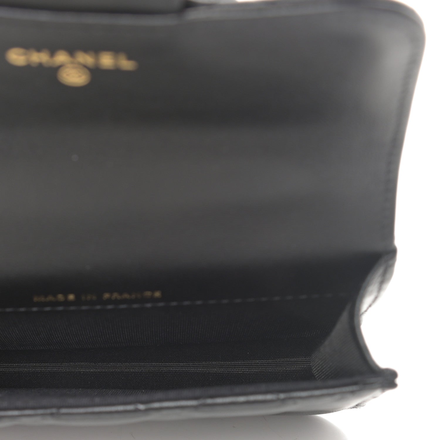 Chanel Lambskin Quilted Top Handle Flap Coin Purse With Chain Black 5 of 13