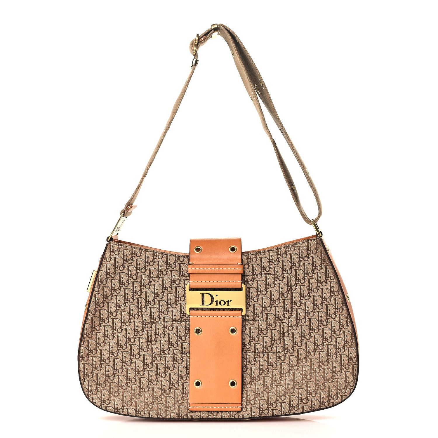 Christian Dior Calfskin Monogram Street Chic Large Columbus Ave Beige 1 of 8