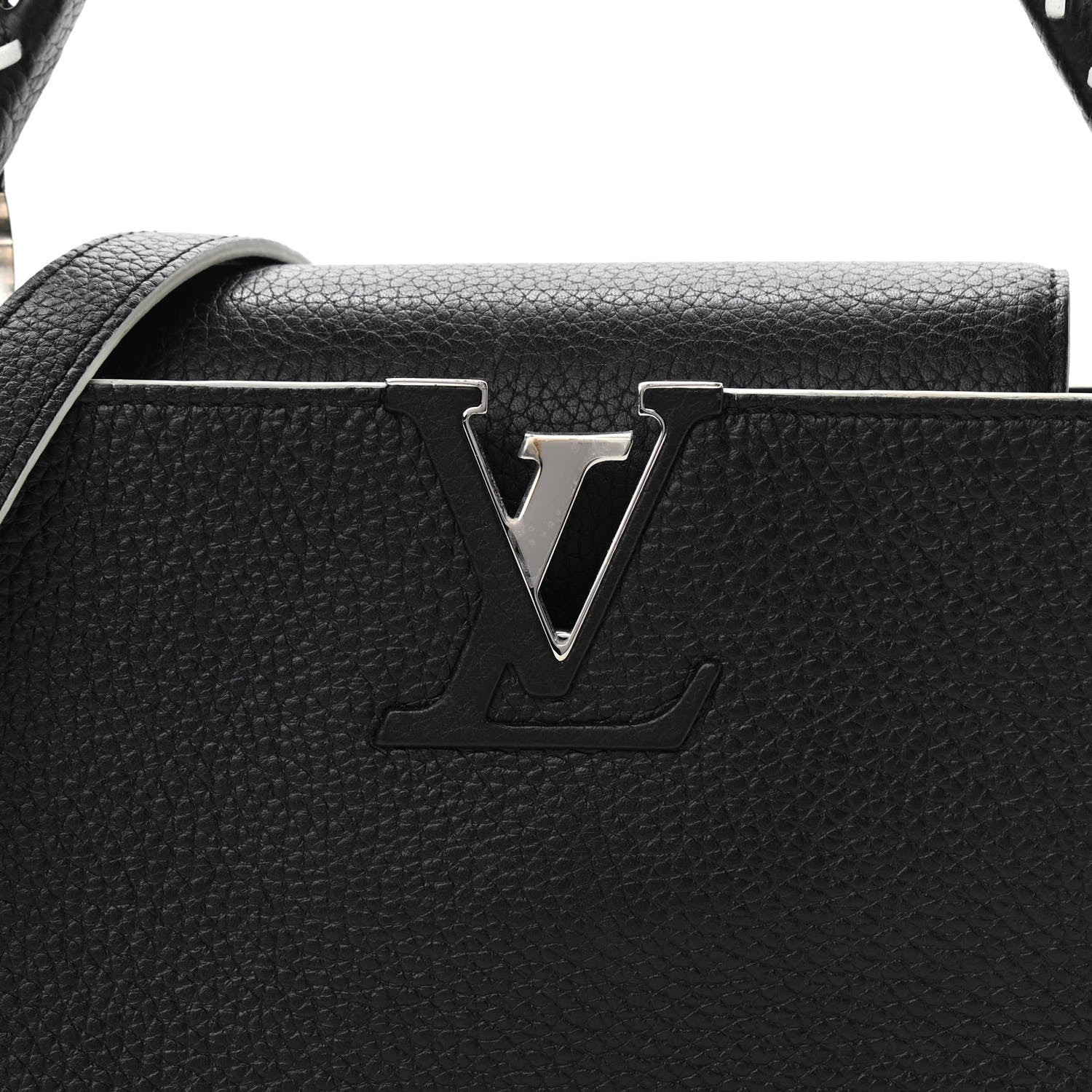 Louis Vuitton Taurillon Stitched Capucines PM Black 7 of 10