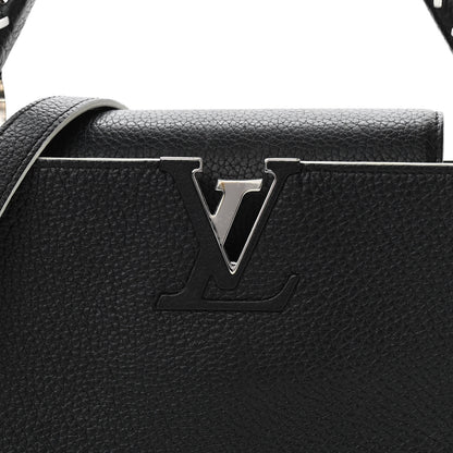 Louis Vuitton Taurillon Stitched Capucines PM Black 7 of 10