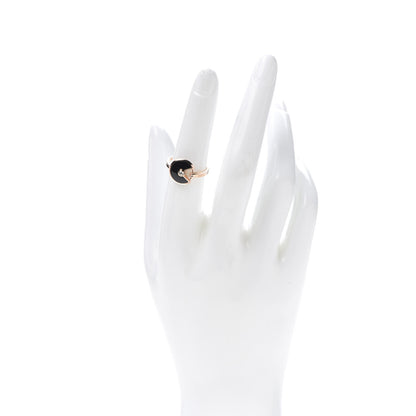 Cartier 18K Pink Gold Diamond Black Onyx Amulette de Ring 52 6 2 of 7